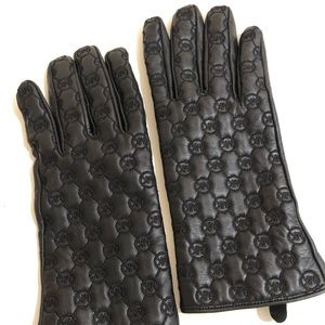MICHAEL Michael Kors leather/cashmere gloves